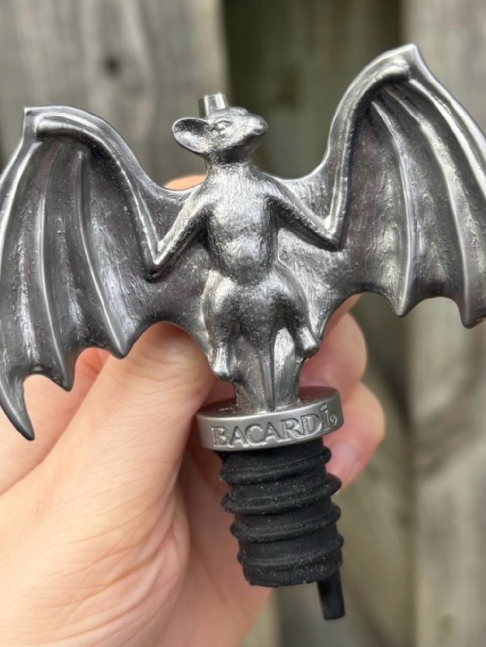 Bacardi Heritage Bat Pourer NEW Colour Silver 2014 Halloween Haunted Bats Party